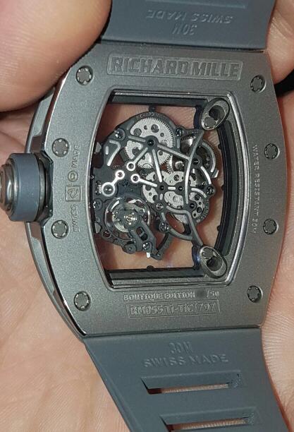 Richard Mille Replica Watch Titanium RM 055 Bubba Watson All Grey